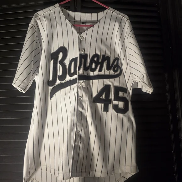Kids Baseball Jersey - Black & White - Picture 1 of 2